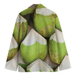 Coconut 3D Print Men's Cotton Blazer