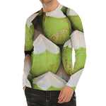 Coconut 3D Print Men's Long Sleeve Rash Guard
