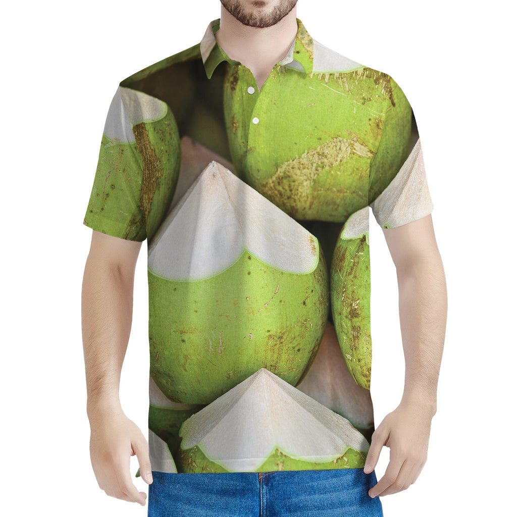 Coconut 3D Print Men's Polo Shirt