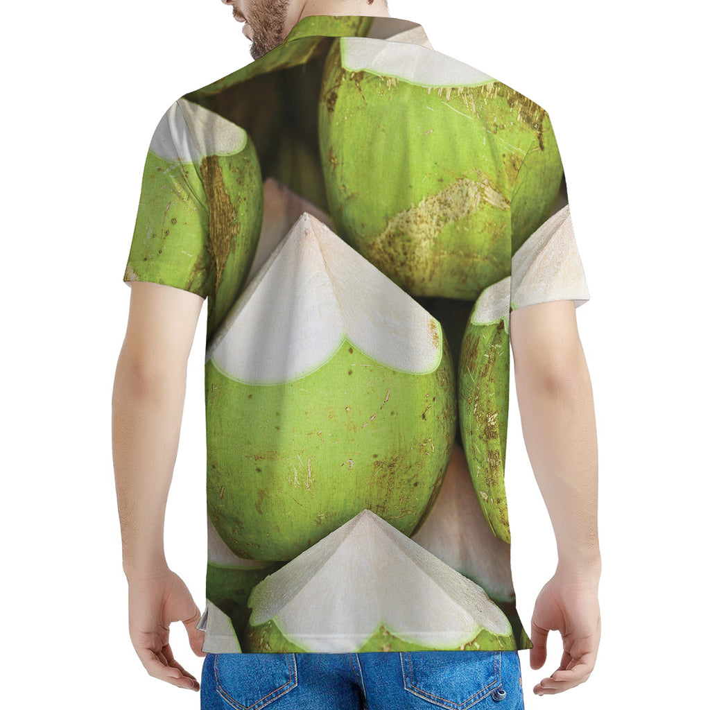 Coconut 3D Print Men's Polo Shirt