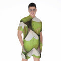 Coconut 3D Print Men's Romper