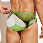Coconut 3D Print Men's Swim Briefs