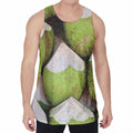 Coconut 3D Print Men's Velvet Tank Top
