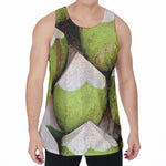 Coconut 3D Print Men's Velvet Tank Top