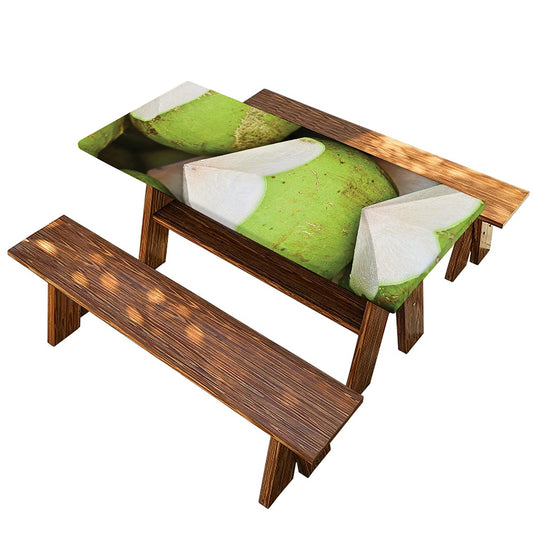Coconut 3D Print Picnic Table Cover