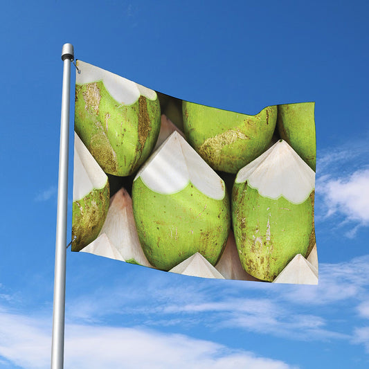 Coconut 3D Print Polyester Flag