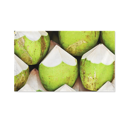 Coconut 3D Print Polyester Flag