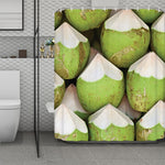 Coconut 3D Print Polyester Shower Curtain