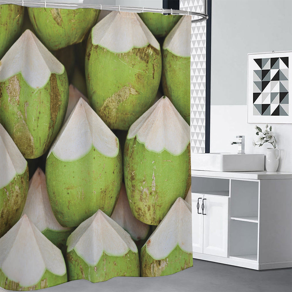 Coconut 3D Print Premium Shower Curtain