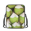Coconut 3D Print Rectangular Crossbody Bag