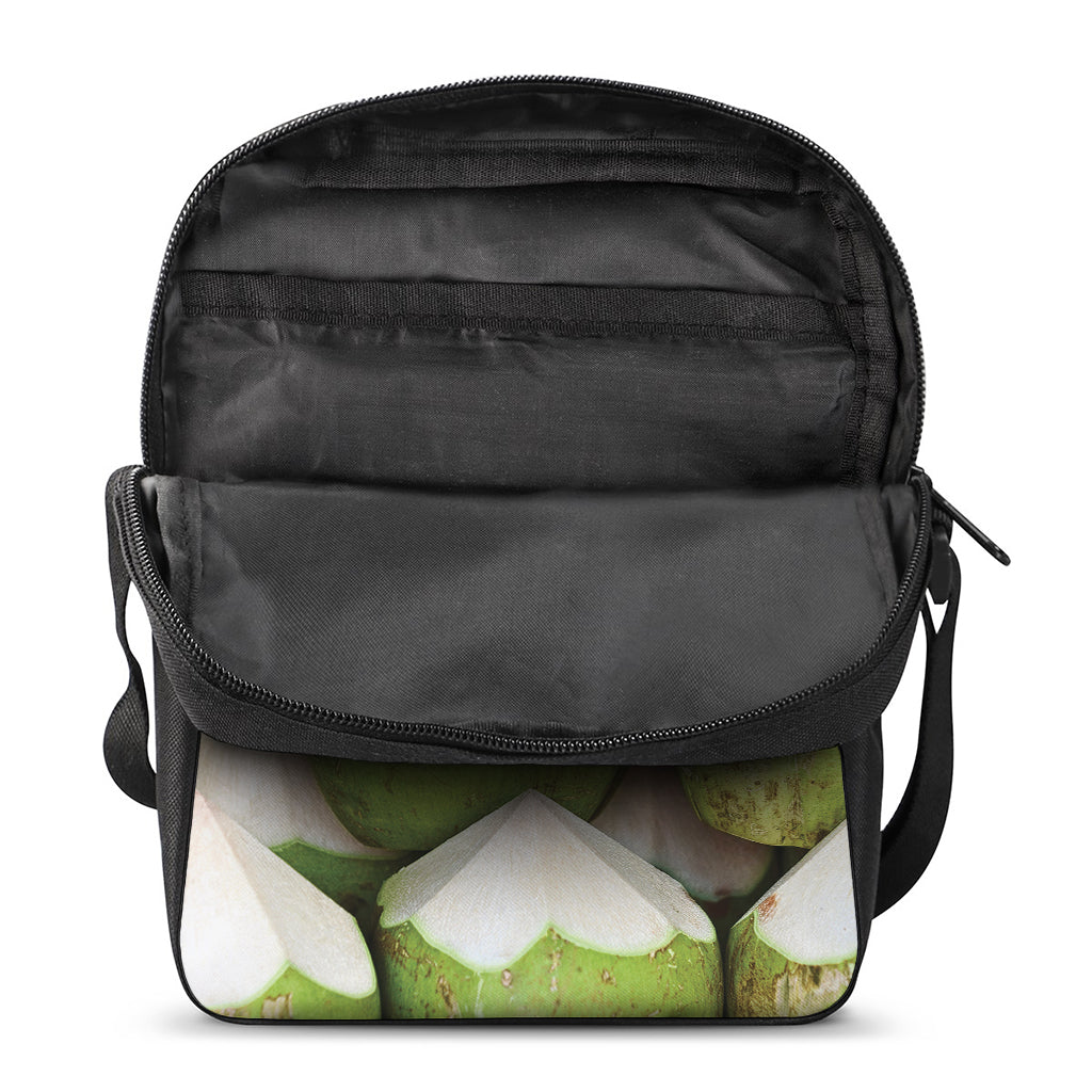 Coconut 3D Print Rectangular Crossbody Bag