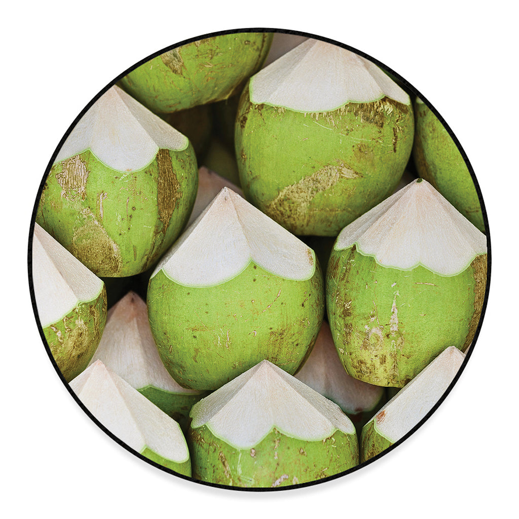 Coconut 3D Print Round Floor Mat