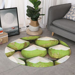 Coconut 3D Print Round Rug