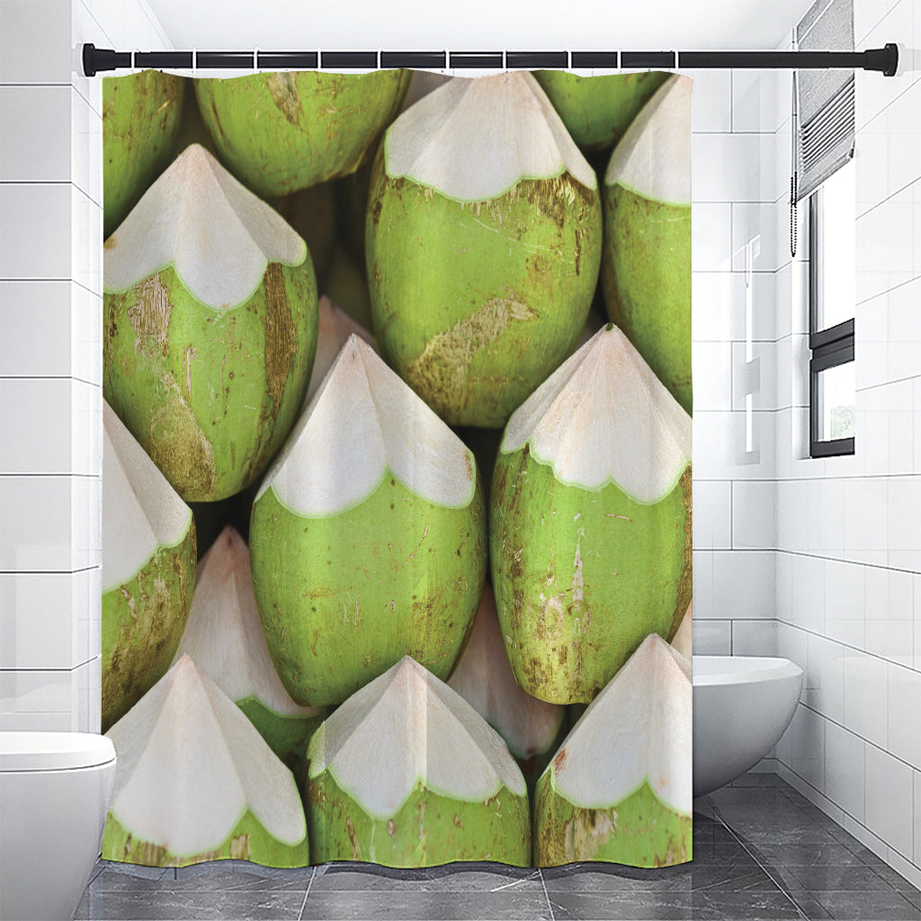 Coconut 3D Print Shower Curtain