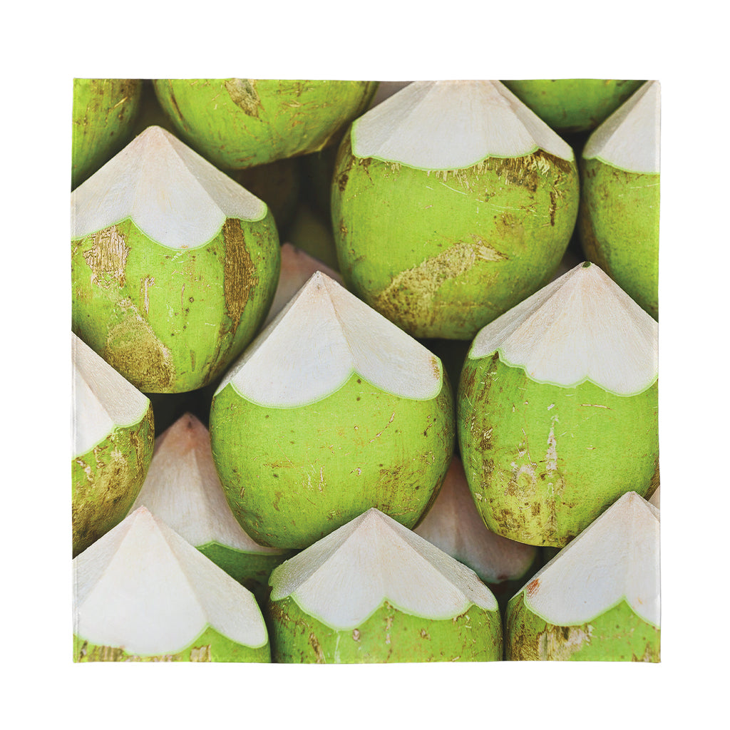 Coconut 3D Print Silk Bandana