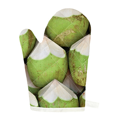 Coconut 3D Print Single Oven Mitt