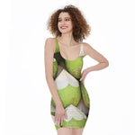 Coconut 3D Print Sleeveless Bodycon Dress