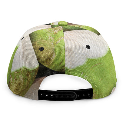 Coconut 3D Print Snapback Cap