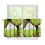 Coconut 3D Print Tier Curtains