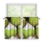 Coconut 3D Print Tier Curtains