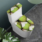 Coconut 3D Print Toilet Lid And Tank Cover Set