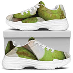 Coconut 3D Print White Chunky Shoes