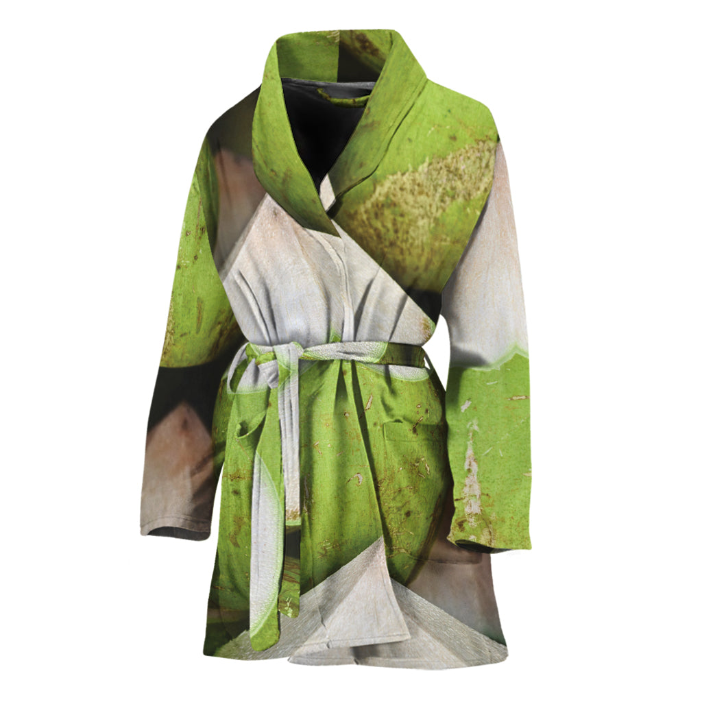 Coconut 3D Print Women's Bathrobe