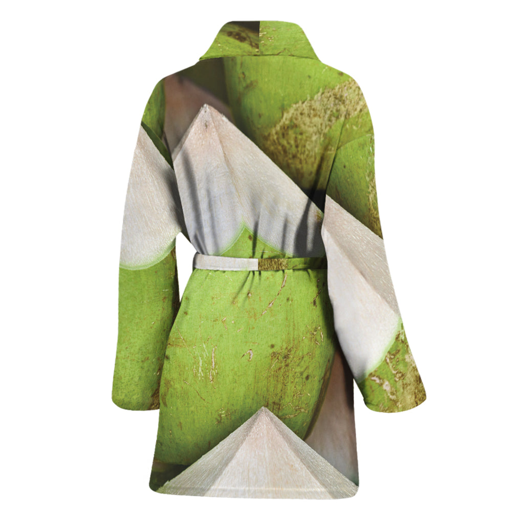 Coconut 3D Print Women's Bathrobe