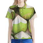 Coconut 3D Print Women's Polo Shirt