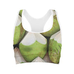 Coconut 3D Print Women's Sports Bra