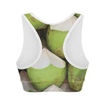Coconut 3D Print Women's Sports Bra