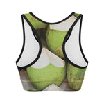 Coconut 3D Print Women's Sports Bra