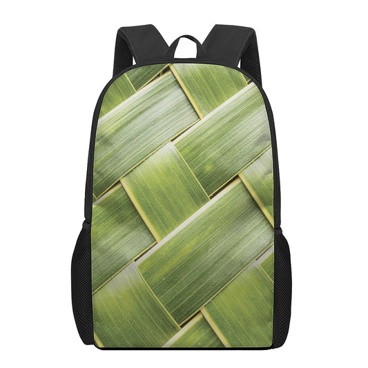 Coconut Leaf Print 17 Inch Backpack