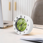 Coconut Leaf Print Alarm Clock