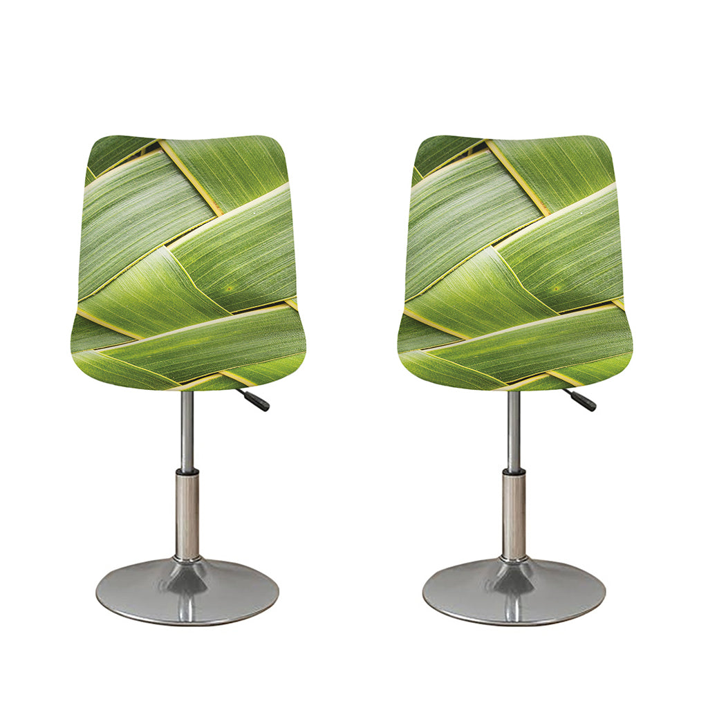 Coconut Leaf Print Bar Stool Covers
