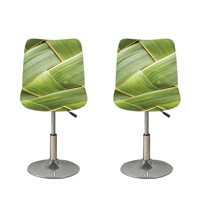 Coconut Leaf Print Bar Stool Covers