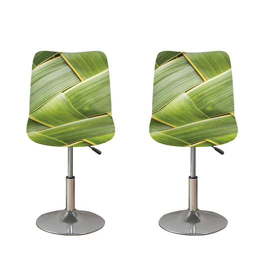Coconut Leaf Print Bar Stool Covers
