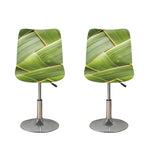 Coconut Leaf Print Bar Stool Covers