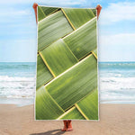 Coconut Leaf Print Beach Towel