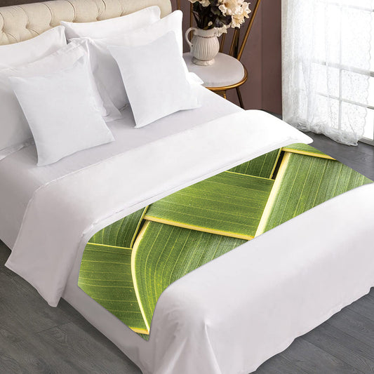 Coconut Leaf Print Bed Runner