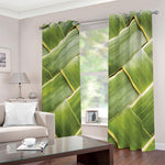 Coconut Leaf Print Blackout Grommet Curtains