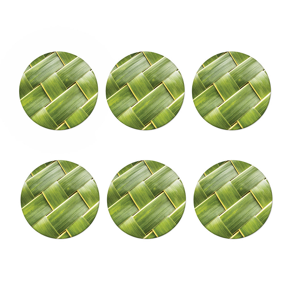 Coconut Leaf Print Coaster Set