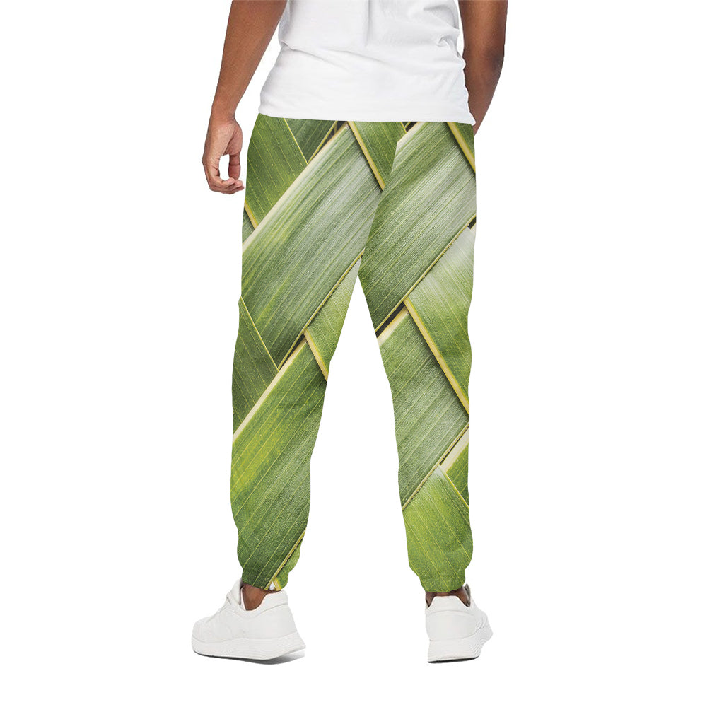Coconut Leaf Print Cotton Pants