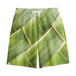Coconut Leaf Print Cotton Shorts