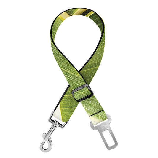 Coconut Leaf Print Dog Seat Belt