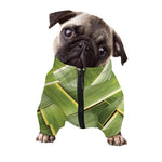 Coconut Leaf Print Dog Zip Up Jacket