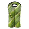 Coconut Leaf Print Double Neoprene Wine Tote