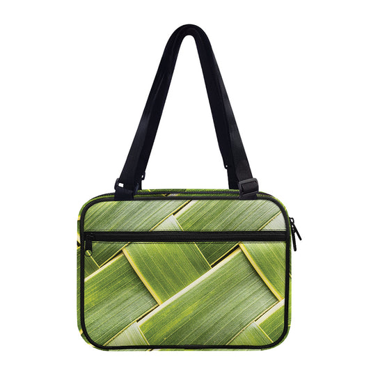 Coconut Leaf Print Double Strap Bible Bag