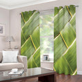 Coconut Leaf Print Extra Wide Grommet Curtains
