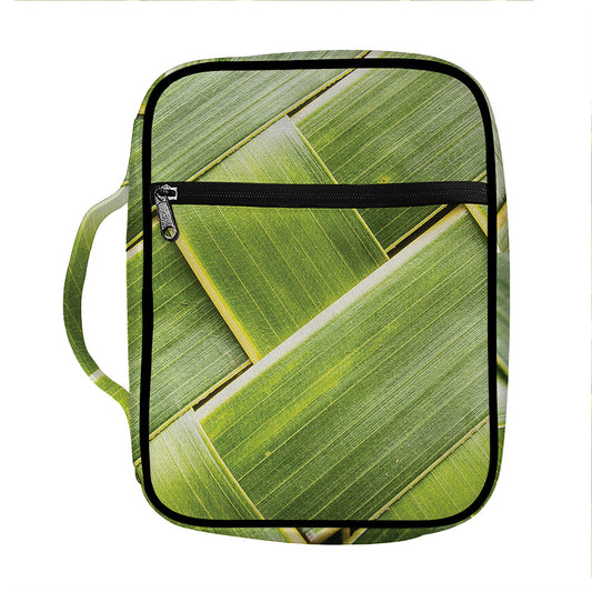 Coconut Leaf Print Front Pocket Bible Bag